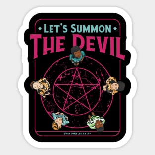 Lets Summon The Devil Funny Childrens Book Parody Sticker